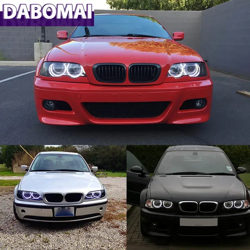 

Для BMW E36 E38 E39 E46 проектор 4x131 DRL отличное ультра яркое освещение Smd Led Angel Eyes Kit Halo Ring