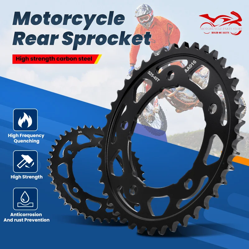 

525 45T 47T Rear Sprocket MT-09 Tracer 9 XSR900 MTM890 900 Nikken CBR600 F4 XL1000 MT 09 XSR 900 CBR 600 For Honda For Yamaha