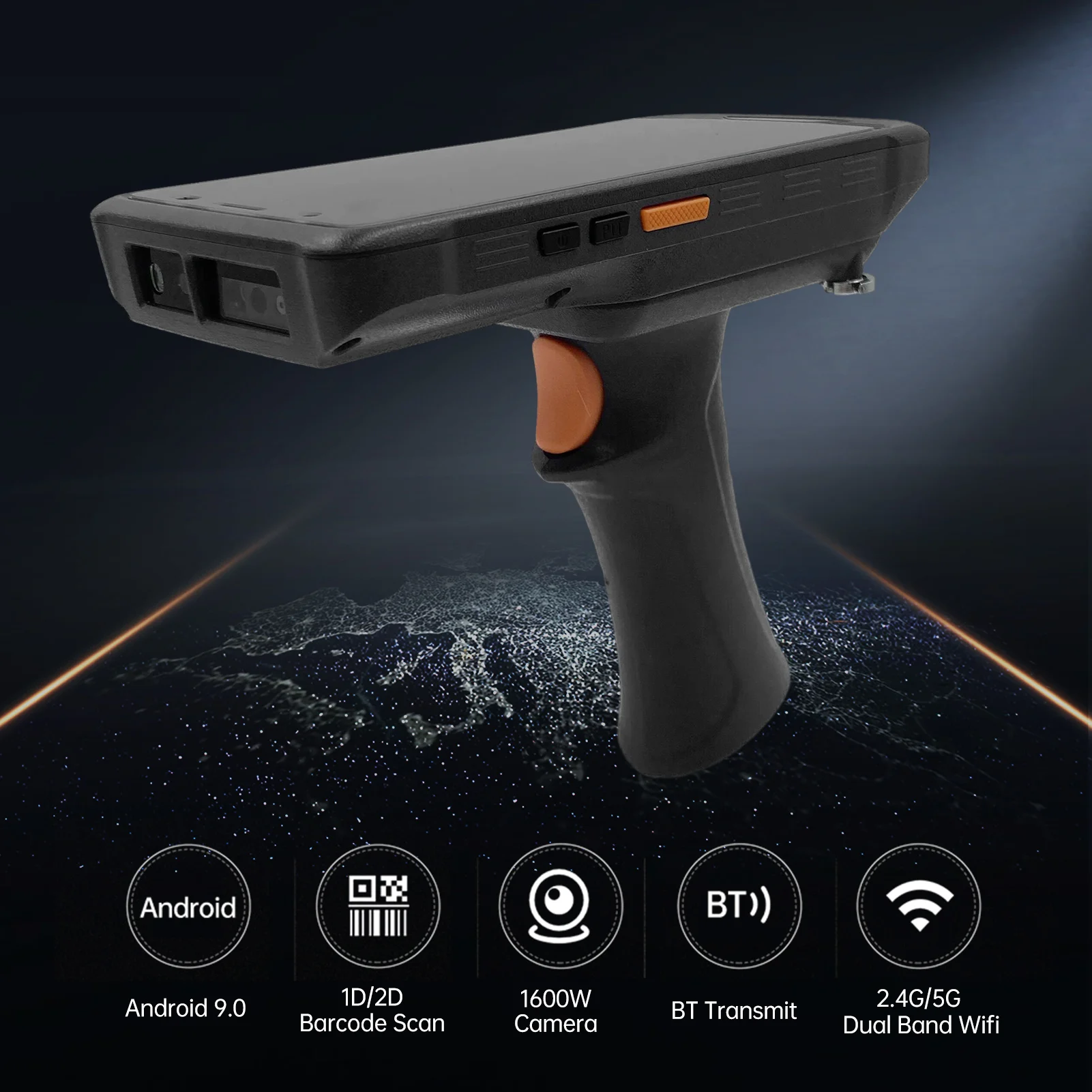 

Handheld Terminal PDA for Android 9.0 1D 2D Barcode Scanning 4G WiFi BT 5.5 Inch Touchscreen for Supermarket Restaurant