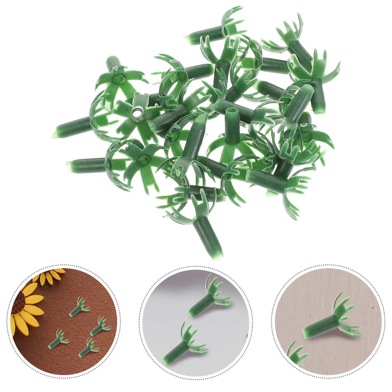 40 قطعة من حبارك الزهور الاصطناعية لتقوم بها بنفسك لوازم ترتيب الزهور الزفاف الأخضر البلاستيك الوردي السيراميك ديكور المنزل أدوات حرفية #1