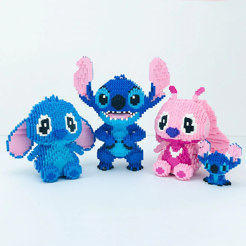 Stitch Figure Mini Blocks Anime Collection Cartoon DIY Building Bricks Toys Brinquedos for Birthday Gift Girls Present Valentine