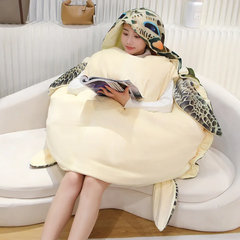 巨大なぬいぐるみタートル枕,60 cm, 100cm,ソフトクッション,クリエイティブなお友達へのギフト,寝袋,シェル