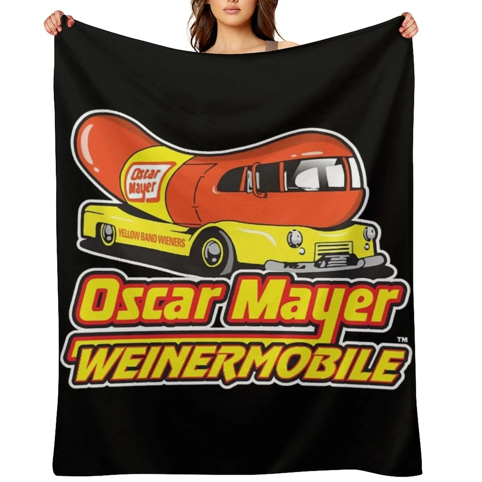 

Oscar Mayer Wienermobile Throw Blanket Cute Plaid Furry Stuffeds Kid'S Blankets