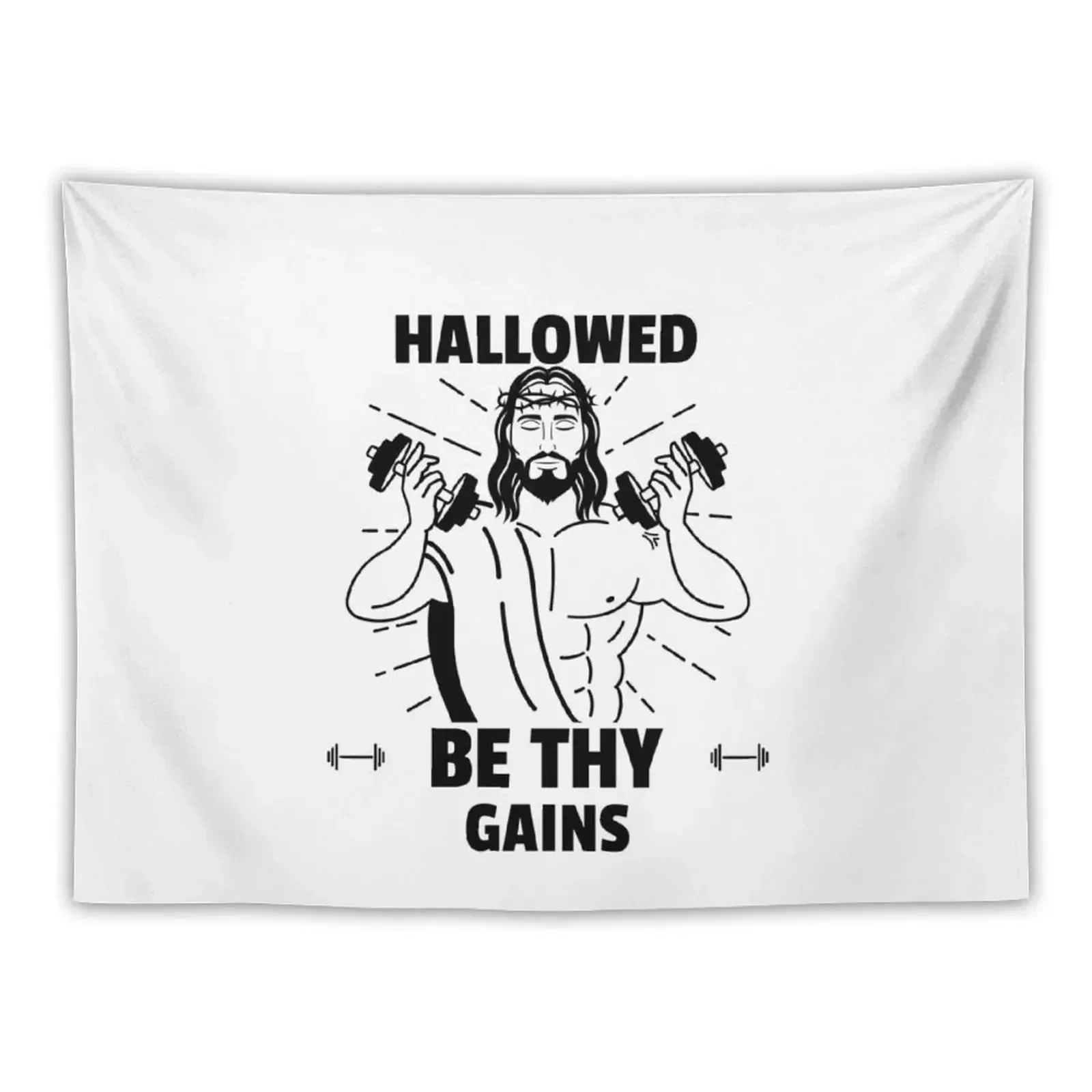 Hallowed Be Thy Gains Tapestry Bedroom Decor Aesthetic Wall Art Decoration Room Aesthetic Room Decor Tapestry