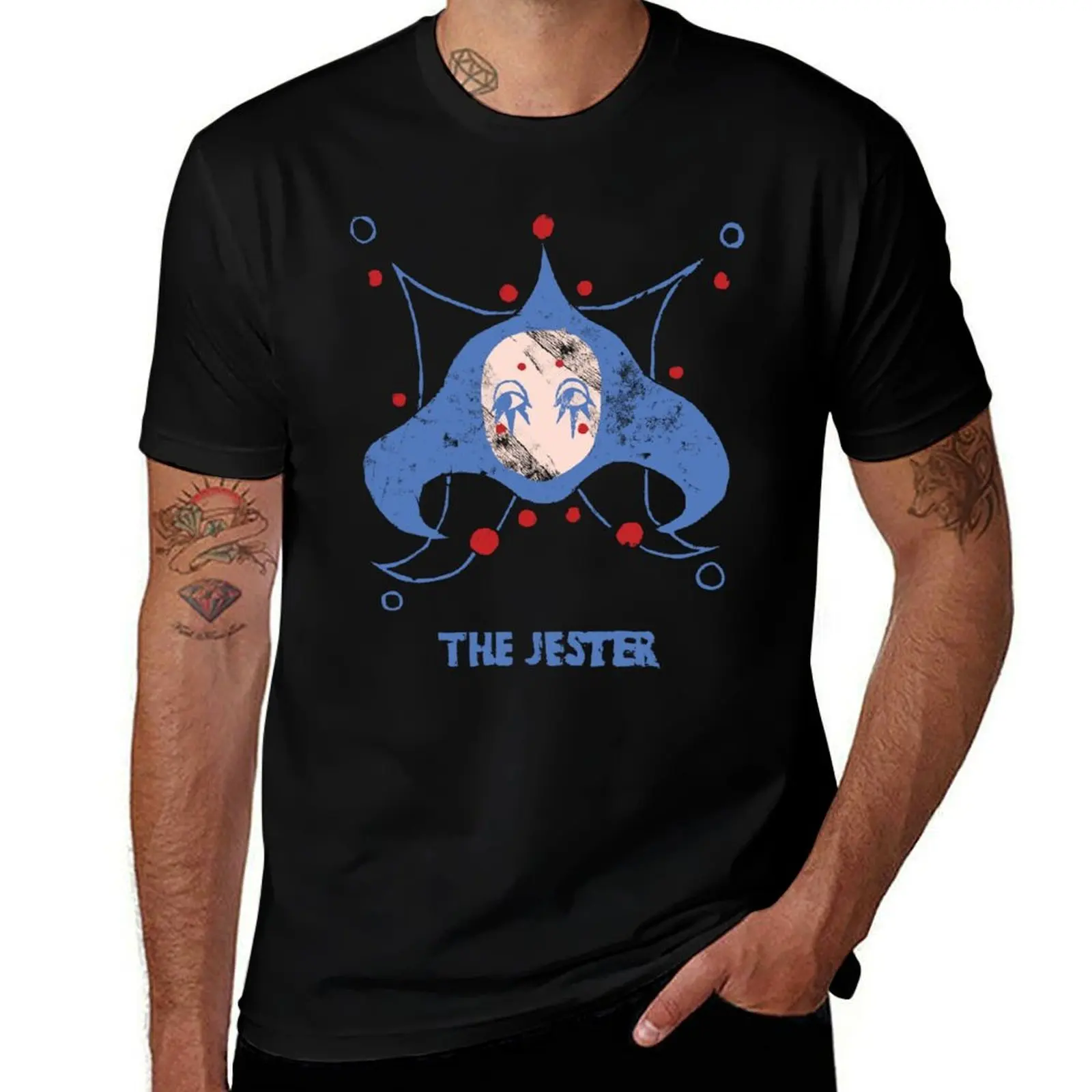 

The Jester in Blue T-Shirt oversized summer tops anime mens t shirts casual stylish