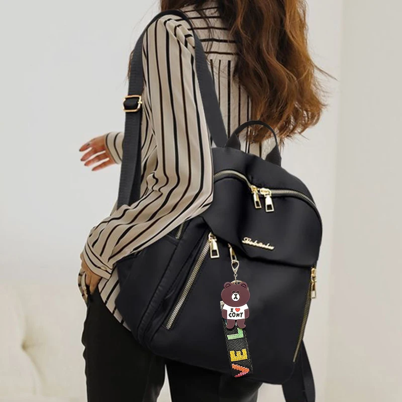 トレンドのゴールドディテールバックパック、毎日の通勤や外出に最適、スタイリッシュで軽量、コンパクト、カジュアルで機能的なファッションバッグ