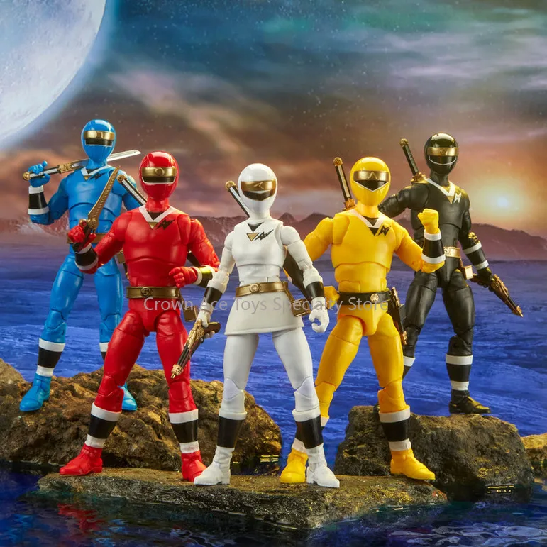 Power Rangers Mighty Morphin Boxed Exclusive Multi-Pack Alien Yellow Black White Red Blue Ranger Trendy Toys Doll Holiday Gifts