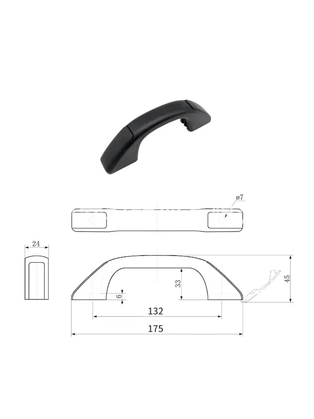 1/2PCS Grab Pull Door Handles Car Exterior With Hole Covers Trailer Caravan Motorhome Parts Door Handles Replacement PartsVan