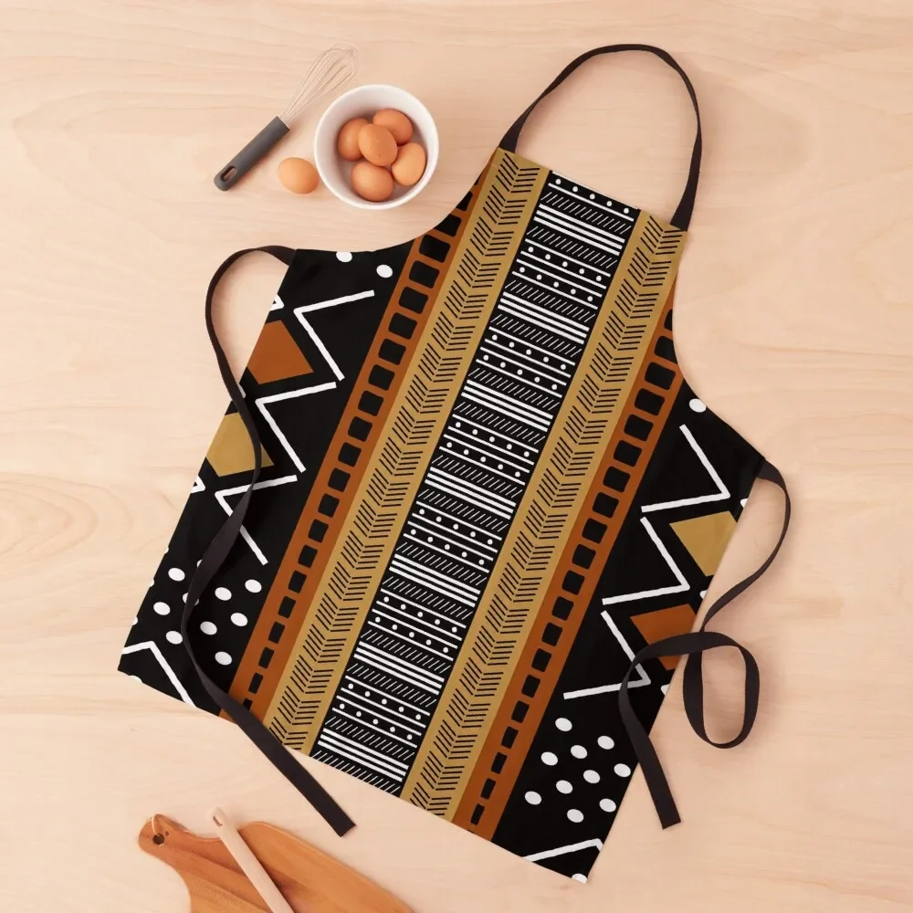 

Black African Mud Cloth Apron for home useful pieces Women's Apron