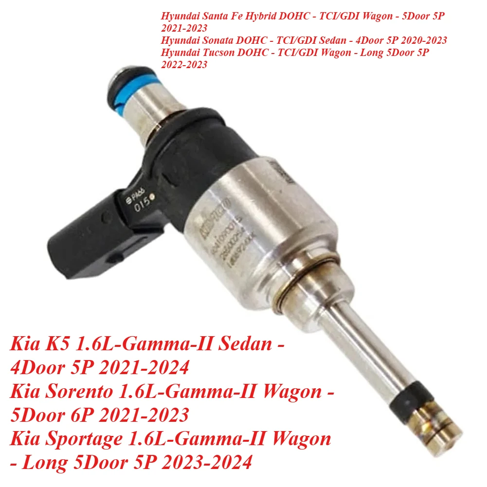 

NEW 35310-2M417 Fuel Injector Nozzle For 2020-2024 Hyundai Sonata Kia K5 Hyundai Santa Fe Kia Sorento 1.6L-Gamma 1.6L Turbo
