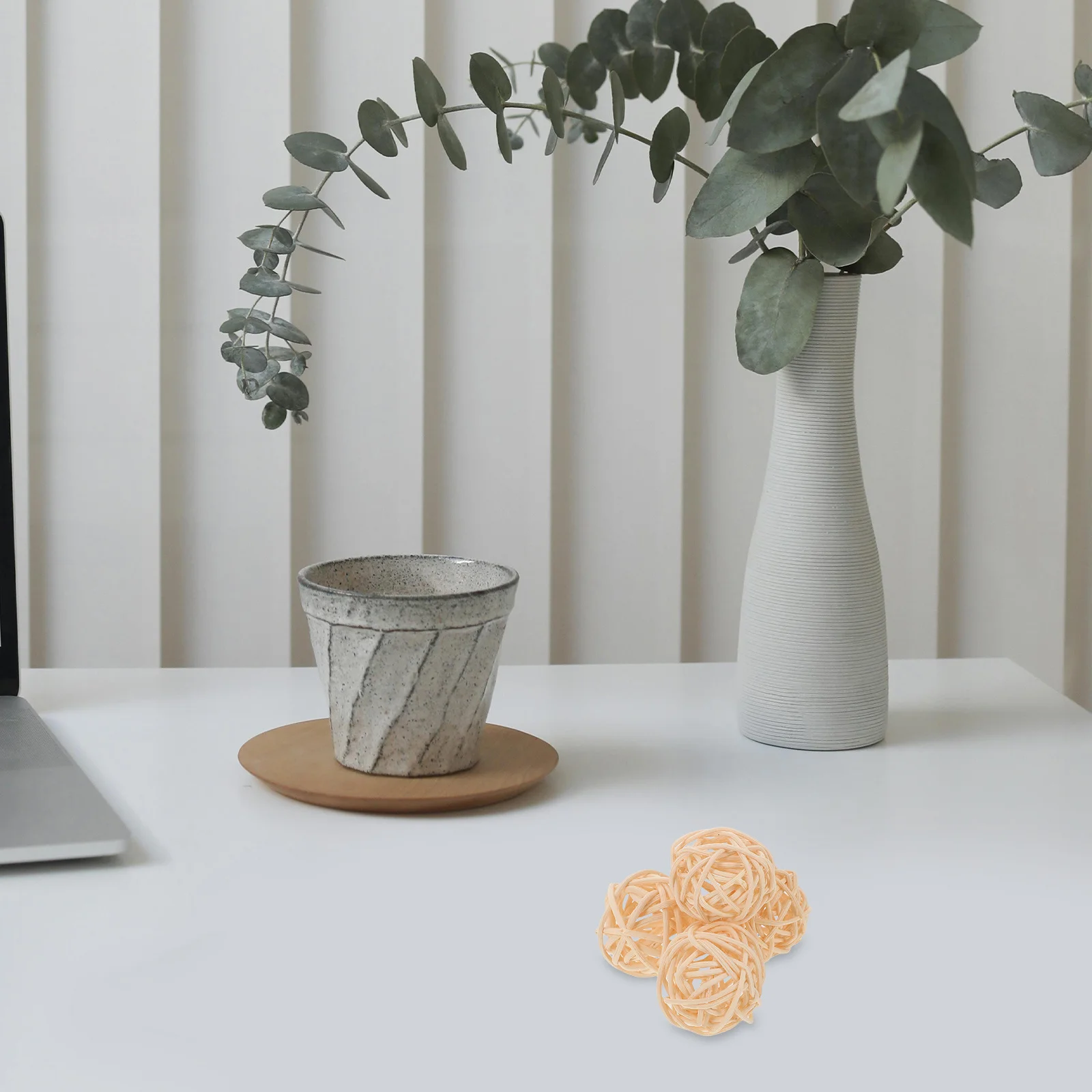 50Pcs Handwoven Rattan Decorative Balls Rustic Wicker Orbs Vase Filler Bowl Centerpiece Christmas Decor Wicker Decor - Image 4