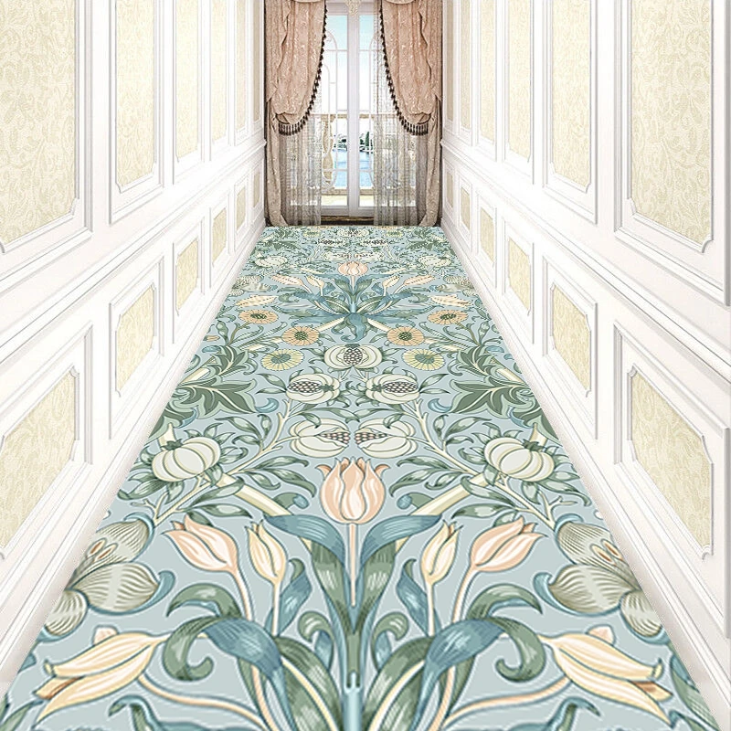 Reese Lobby Carpet Living Room Bedroom Porch Rug Spring And Summer Peony Flowers And Leaves Hallway Corridor Aisle Hall Entrance