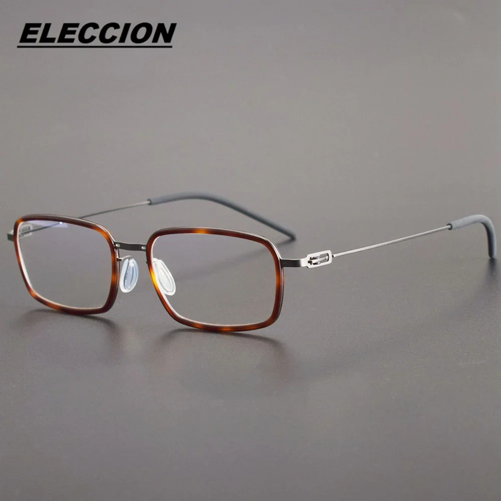 

ELECCION Titanium Acetate Screwless Eyewear Prescription Eyeglasses Frame Myopia Optical Denmark Korean Glasses Frame Men L1011