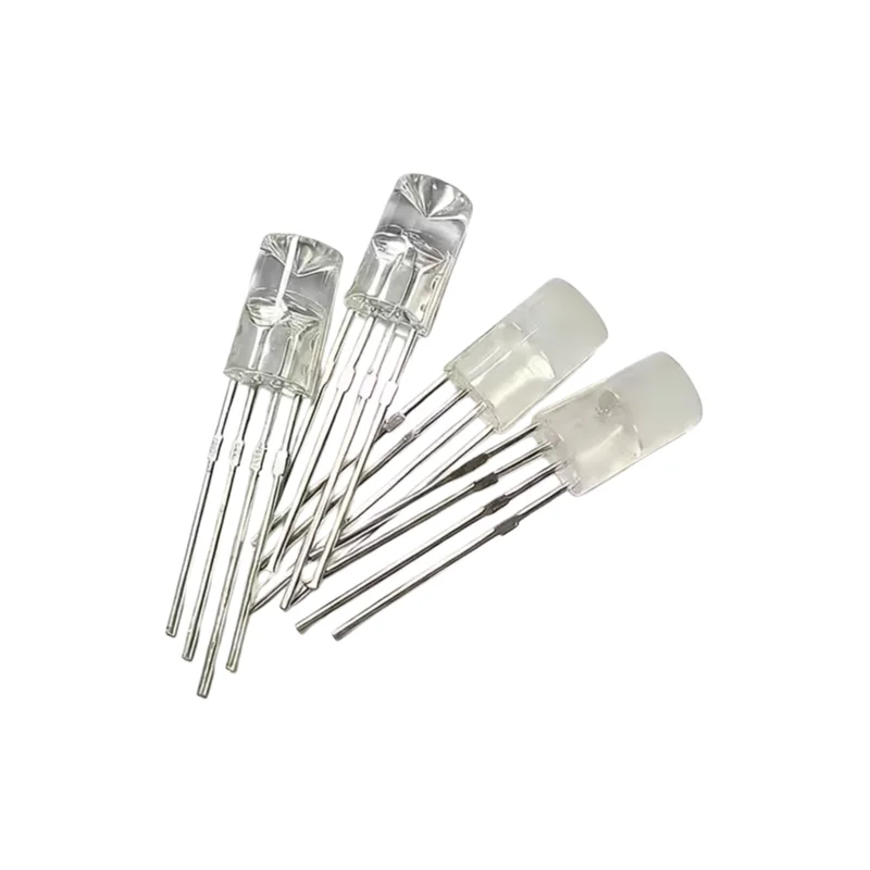 WS2812D 5mm Individually Addressable RGB LED Through Hole Concave Top Diffused Clear/Frosted