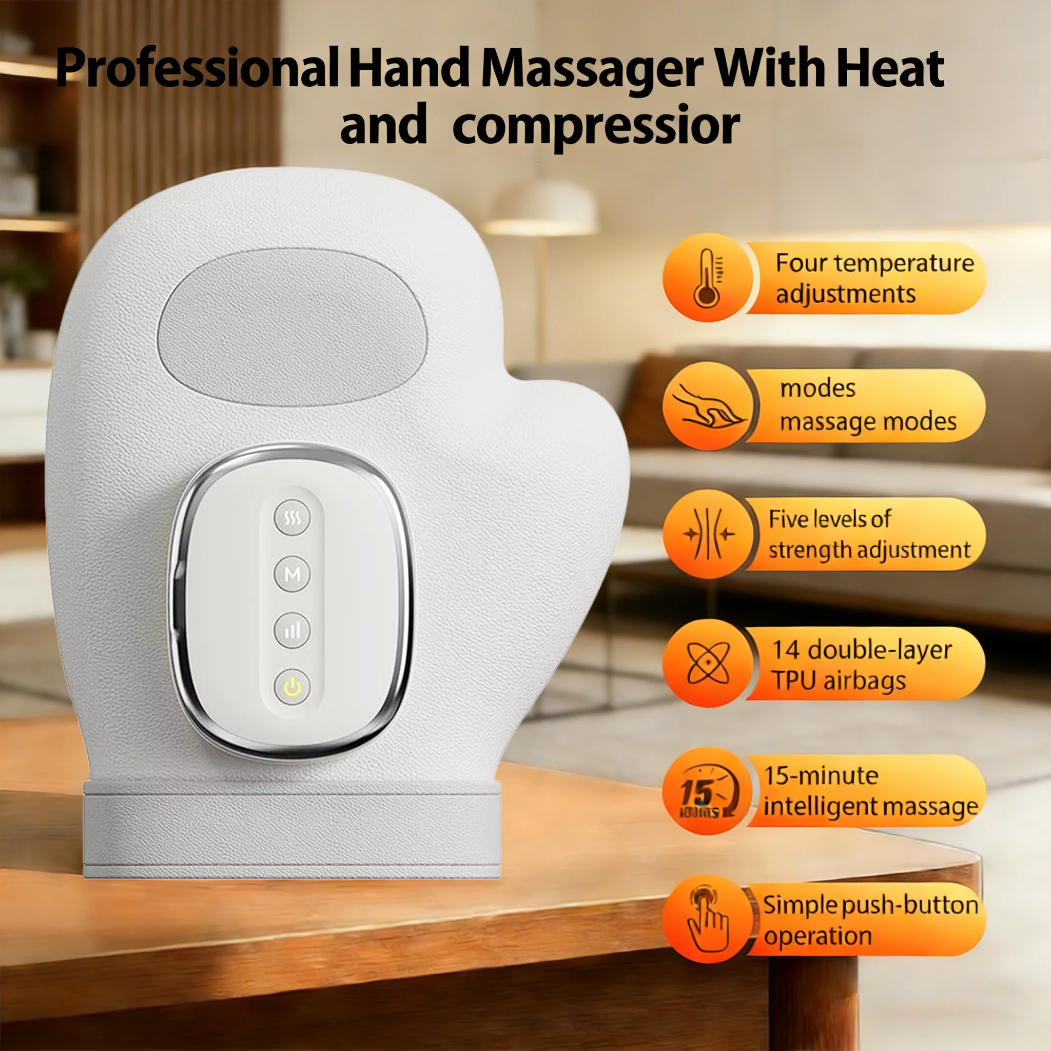 

Профессиональный массажер для рук с тепловой компрессионной терапией, перчатки для снятия боли, для артрита и нарушений кровообращения при синдроме запястного канала