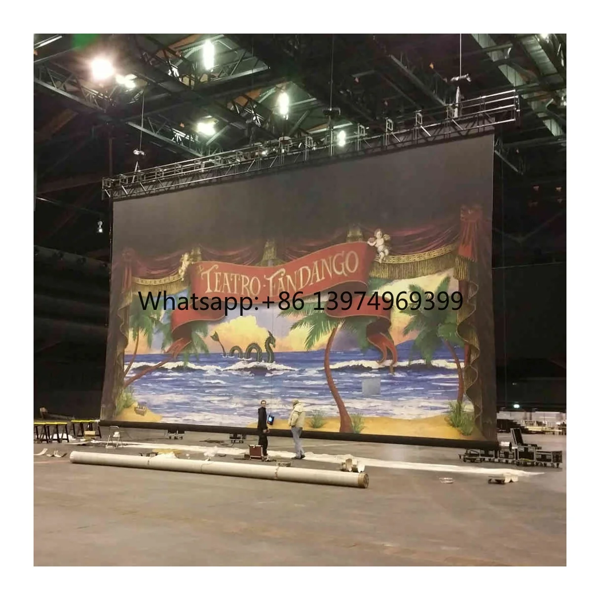 16:9 500 Inch Large Motorised Screens Motorized Projector Screen with Remote China Factory