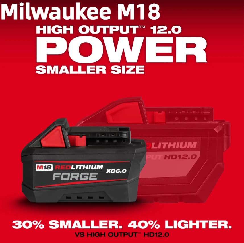 

6.0Ah 100% New Milwaukee M18 battery! Strong power, long endurance,Fast Cooling Low Self-Discharge Professional Grade