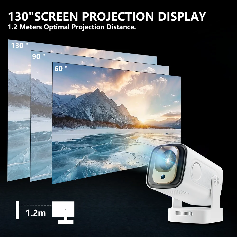 Ultra Shortthrow 4K Native 1080P Android 11 Projector 400ANSI HY260PRO Wifi6 BT5.4 Home Cinema Office Portable Projector Casting