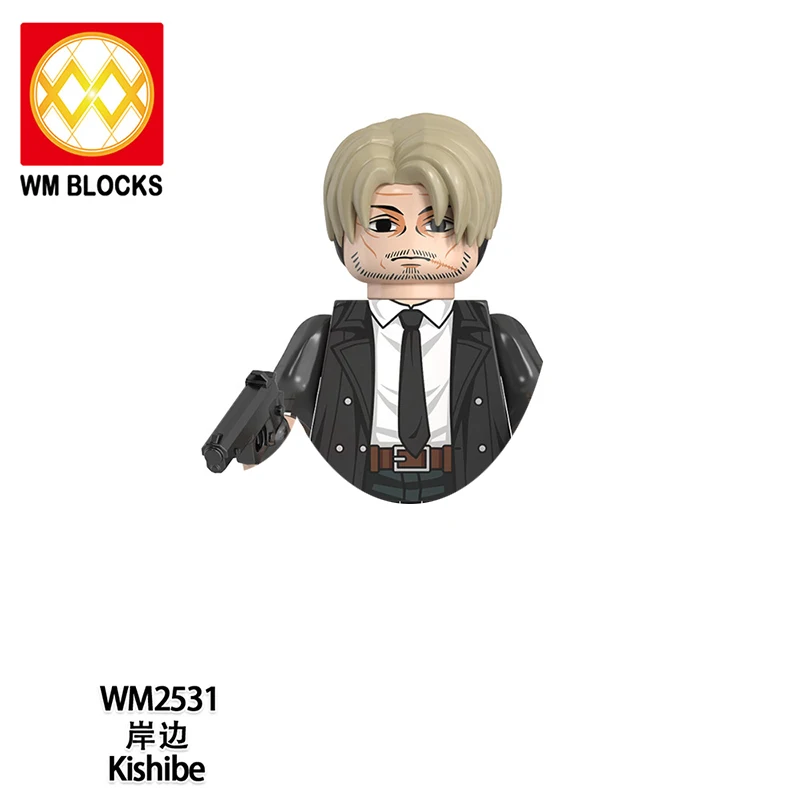 Anime Chainsaw Man Denji Mini-Bausteine Actionfiguren Attack on Titan Charaktere Bauklötze für Spielzeug Geschenke Kinder