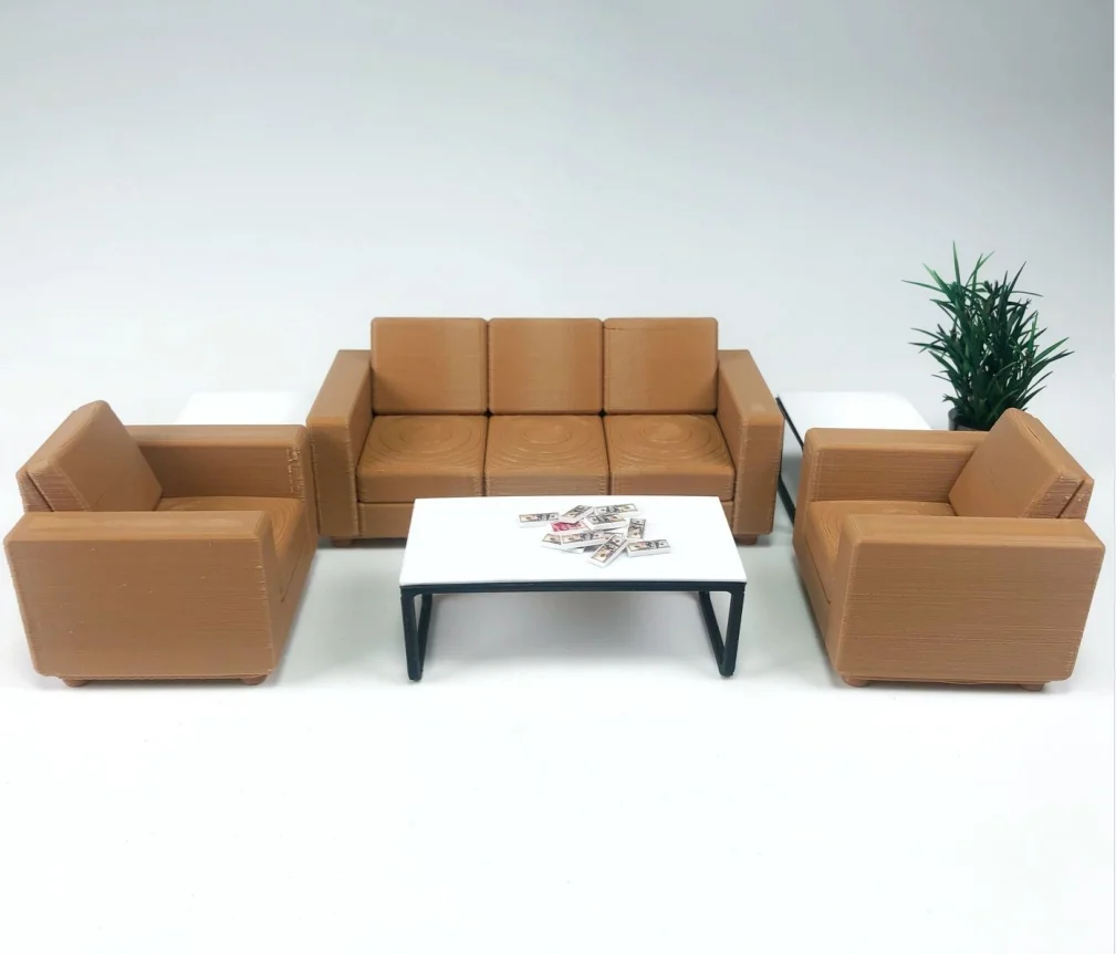 Diorama 1/18 ensemble de modèles de canapé voiture Garage salle d'exposition accessoires décoratifs affichage de paysage