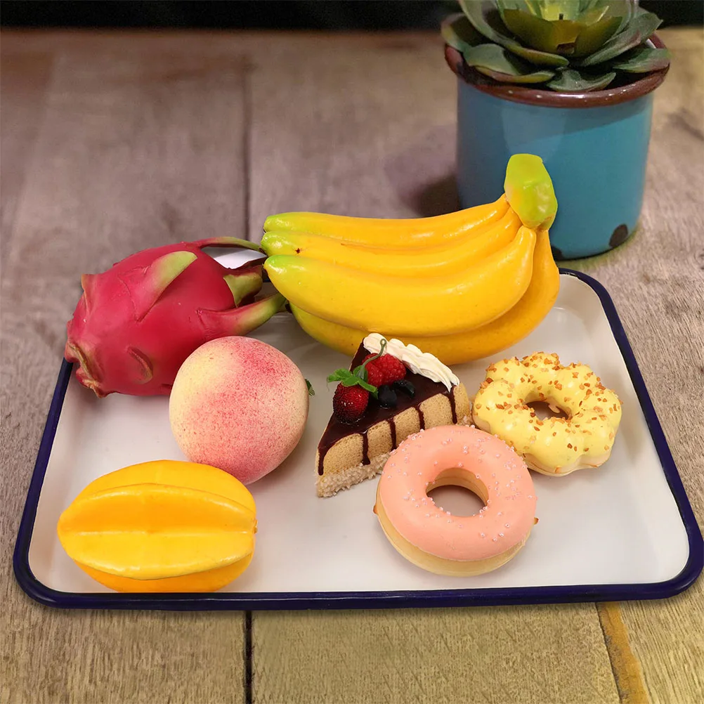 

Non-Stick Enamel Baking Tray Fruit Bread Container High Temp Resistant Food Safe Storage Pan Rectangle White for Oven