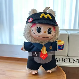 17cmのラブブドール服パーカードール服の色マッチパーカードールズアクセサリーかわいい装飾小さな布 12ベストセールスドールパーカー-3