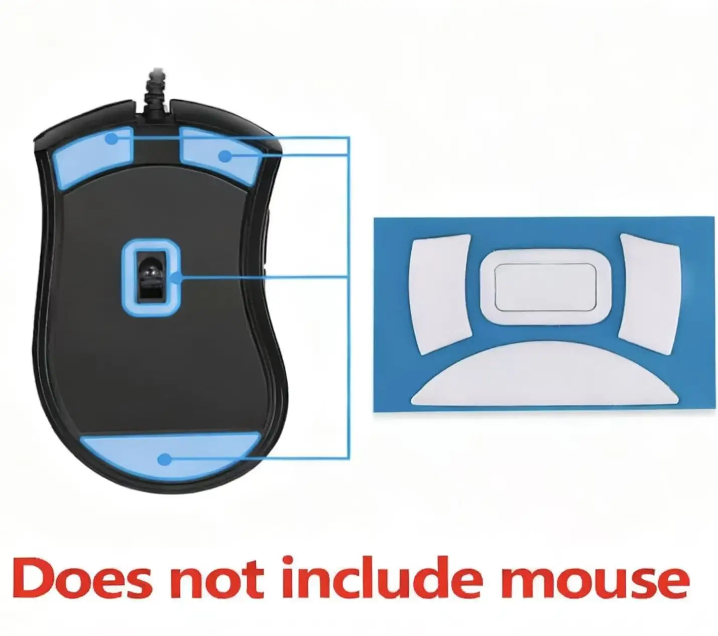Rounded Edge Gaming Mouse feet/Mouse Skates for Razer Deathadder Essential