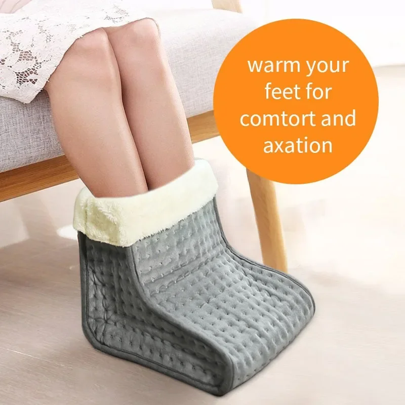 Winter Hot Sale Electric Heated Foot Warmers Super Soft Feet Heating Pad Heating Foot Boots for Men and Women