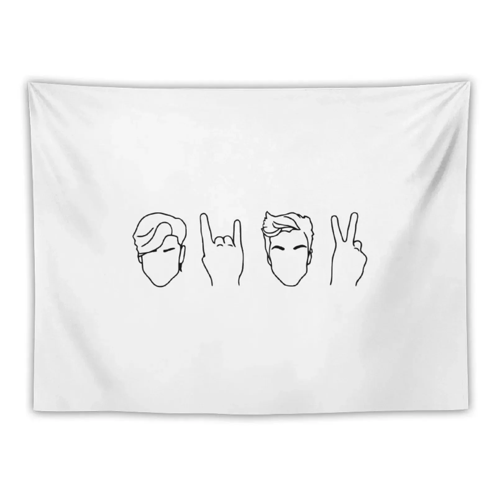 

Dolan Twins White Logo Tapestry Aesthetic Room Decor Korean For Bedroom Wall Mural Room Decoration Aesthetic Tapestry