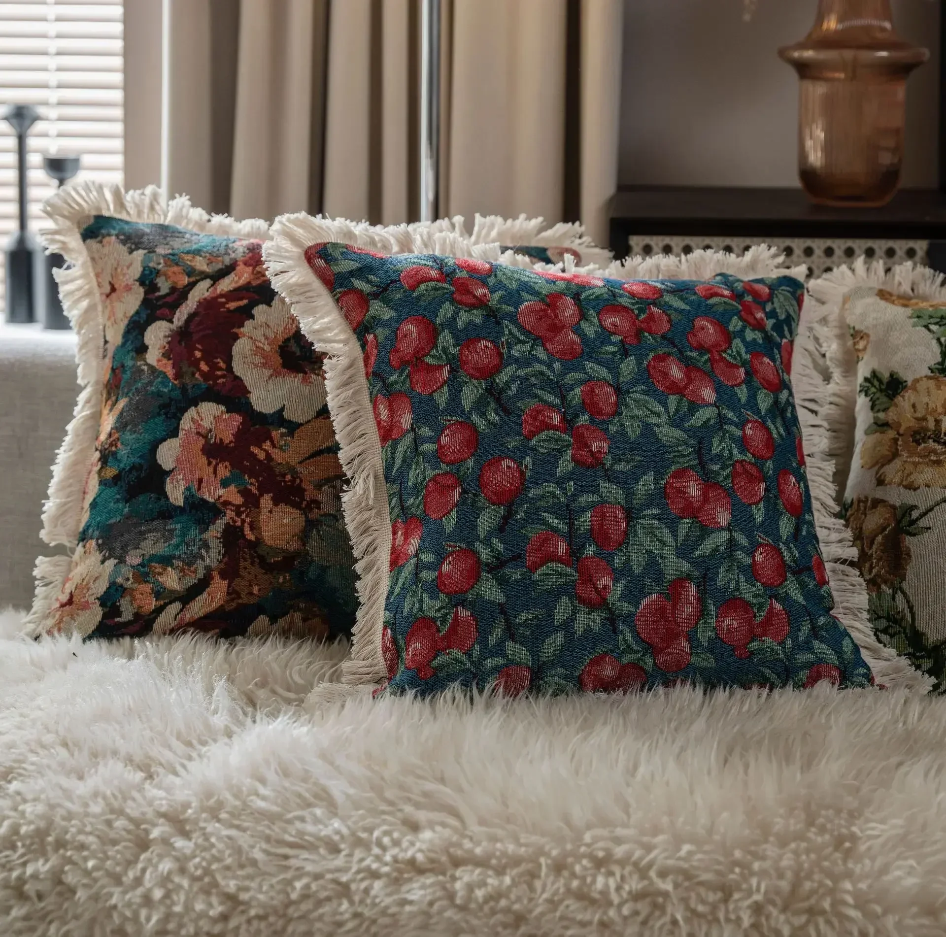 European Printing Pillow Case Linen Ruffle Pillowcases Soft Comfortable Cushion Cover Home Decor Sofa Throw Pillowcase cojines