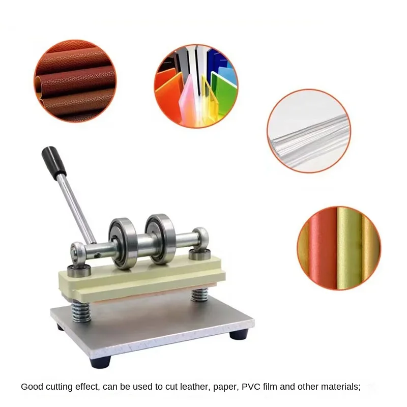 

Leather Die Cutting Machine Double Wheel Manual Leather Photo Paper PVC/EVA Sheet Cutting Machine DIY Punching Printing Machine