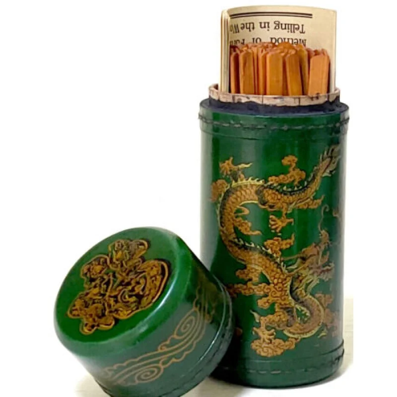 Feng Shui Prediction Fortune Stick Logo Lottery Box Dragon Phoenix Box