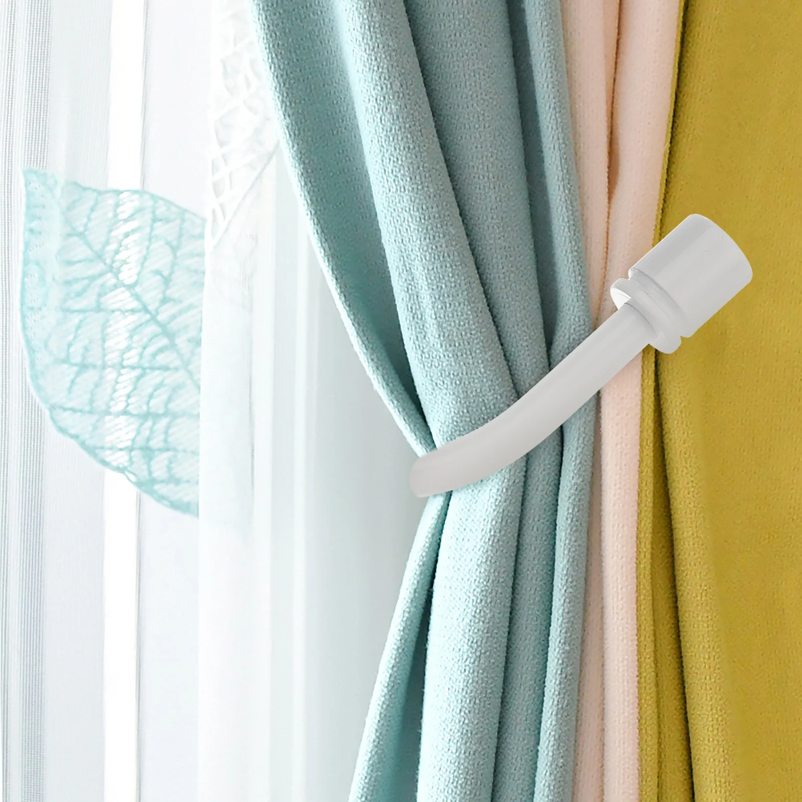 1 paire de crochets muraux uniques pour rideaux, multi-usage, décoration de maison, facile à installer, crochets muraux pour la maison, crochet en forme de U