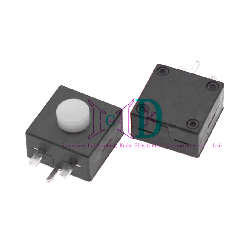 10pcs Button switch 12 * 12MM strong light flashlight micro button switch 1212-213WD self-locking one on one off