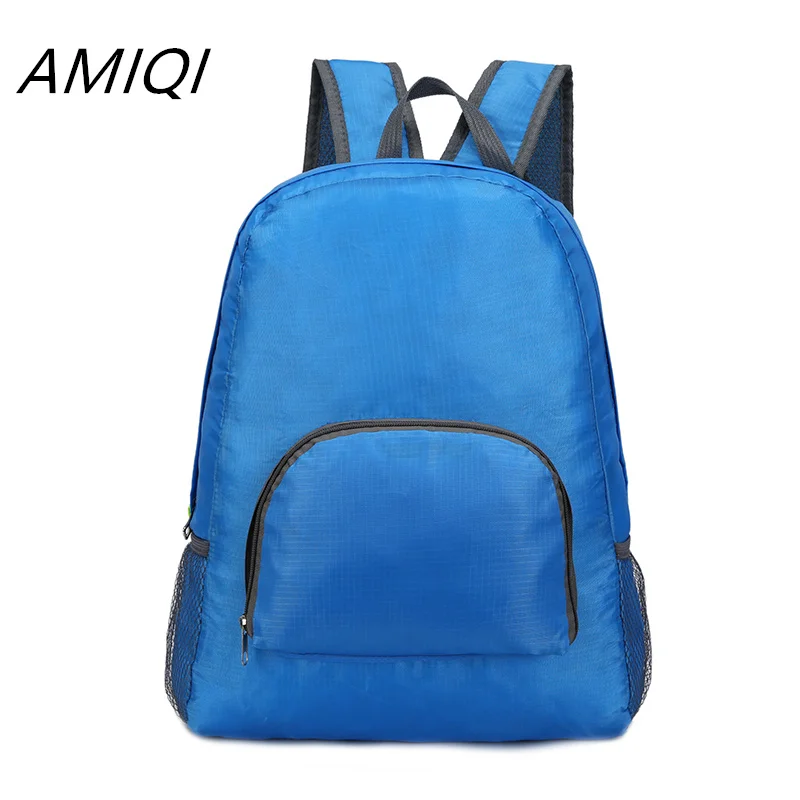 AMIQI Light Sport Backpack Folding Day Bag Waterproof Hiking Travel Bag Men Women Casual Bag Multi-function Backpack Soft mochil