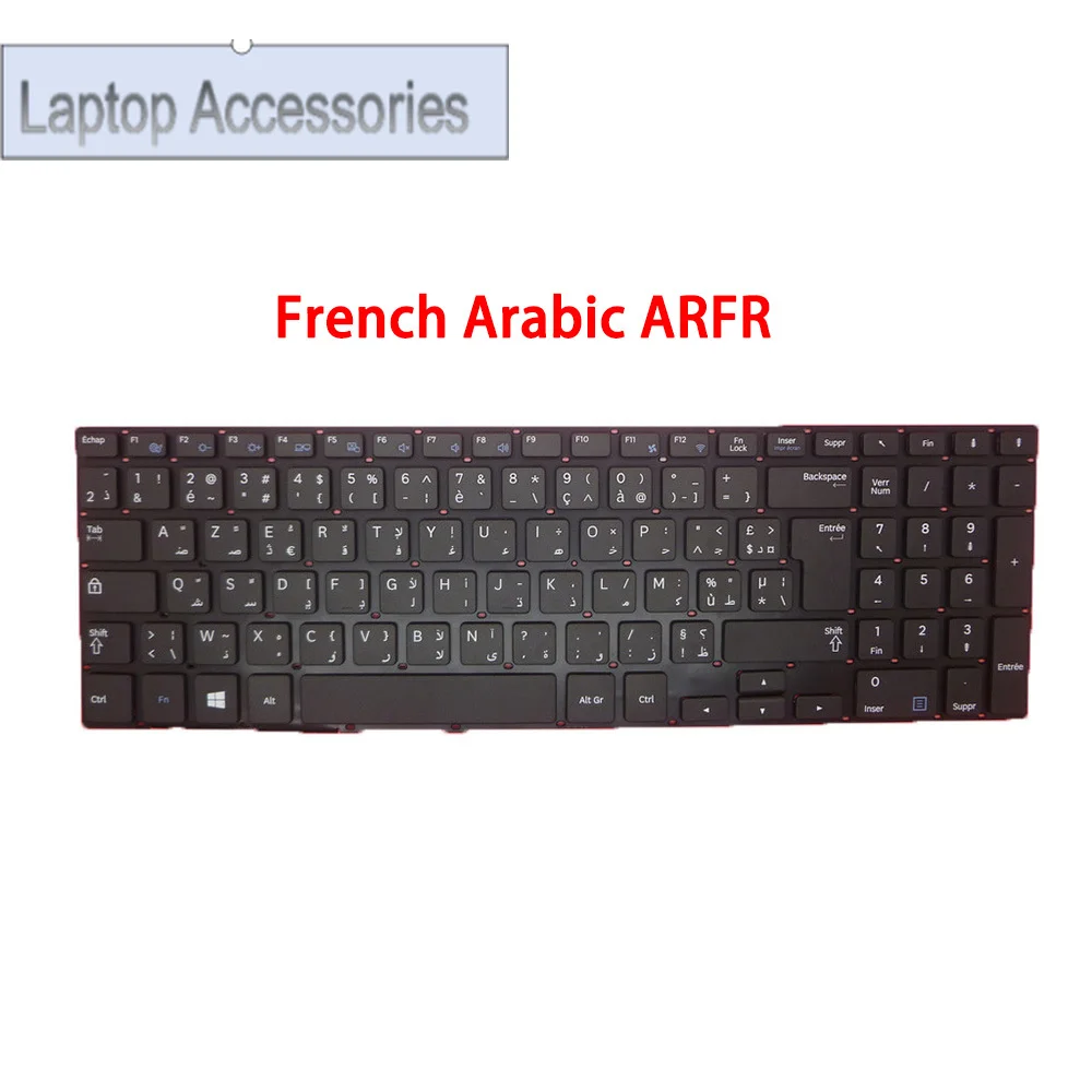 F Laptop Keyboard For Samsung 370R5E 370R5C 470R5V 450R5U 270R5E 510R5E Arabia France ARFR AR FR Bulgaria BG CN Italy IT Turkey