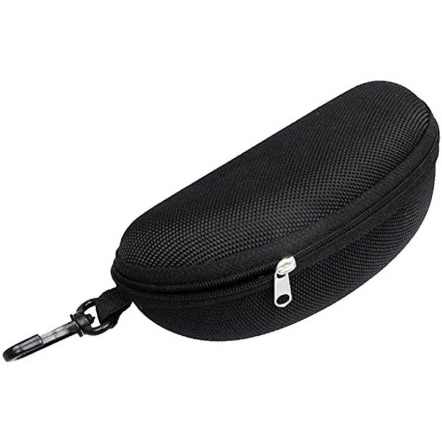 Swimming Goggle Case - Portable Hard Shell Zipper Box with Clip for Sunglasses/Eyeglasses/Swim Gear Accessories