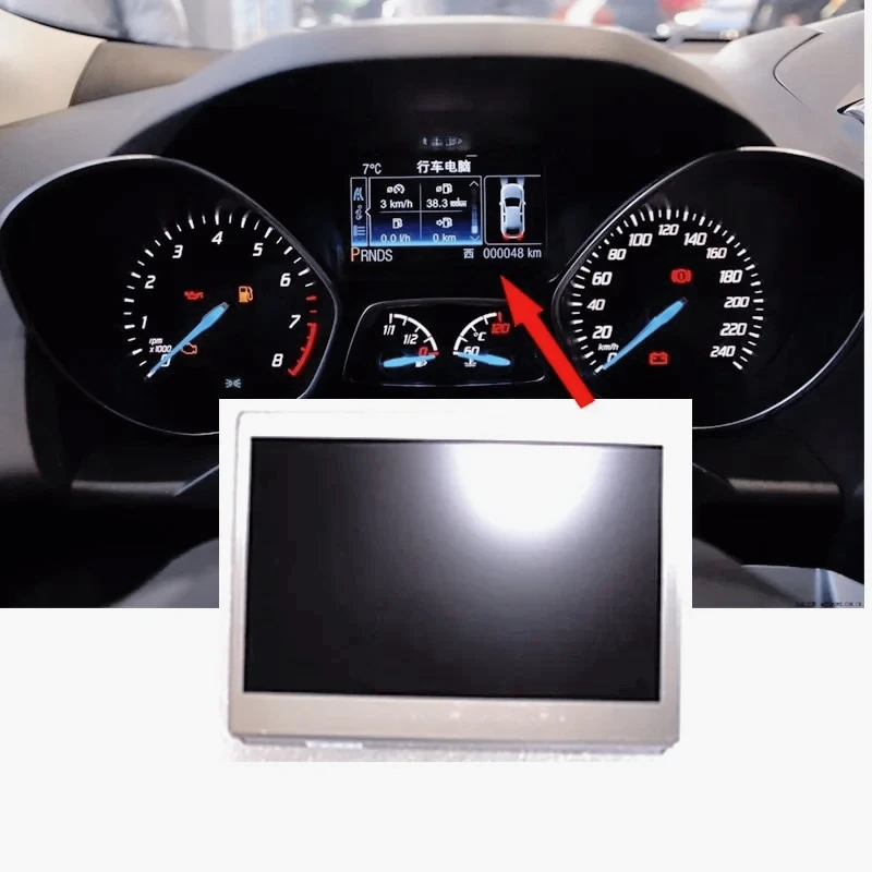 

Car LCD Display Color Screen Dashboard Pixel Replacement For Ford Escape/Focus 2013-16 RGB LQ042T5DZ11 102x70mm Car Accesso