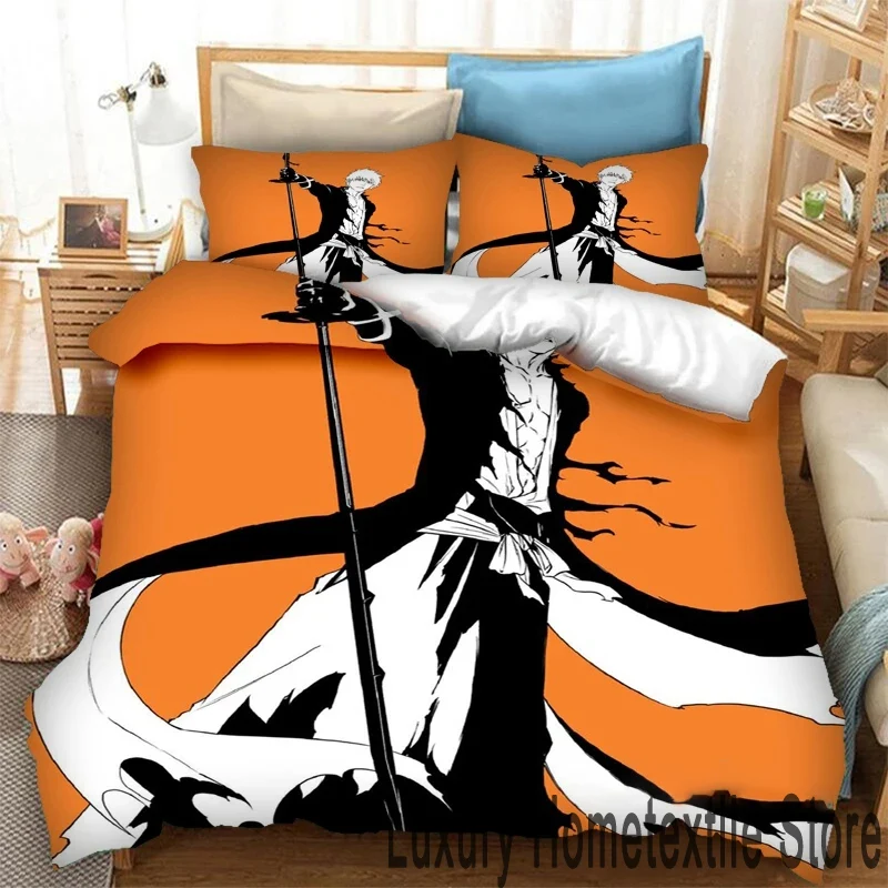 Anime Bleach Thousand-Year Blood War Bedding Set,Duvet Cover Bed Set Quilt Cover,King Queen Twin Size Boys Girls Adults