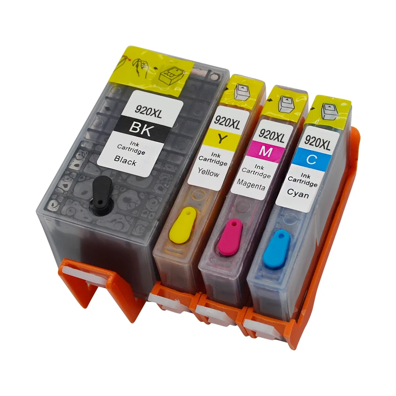 4 Colors 920 920XL Ink Cartridge For HP 920 refill Cartridge With ARC Chips For HP Officejet 6000 6500A 7000 7500 7500A Printer