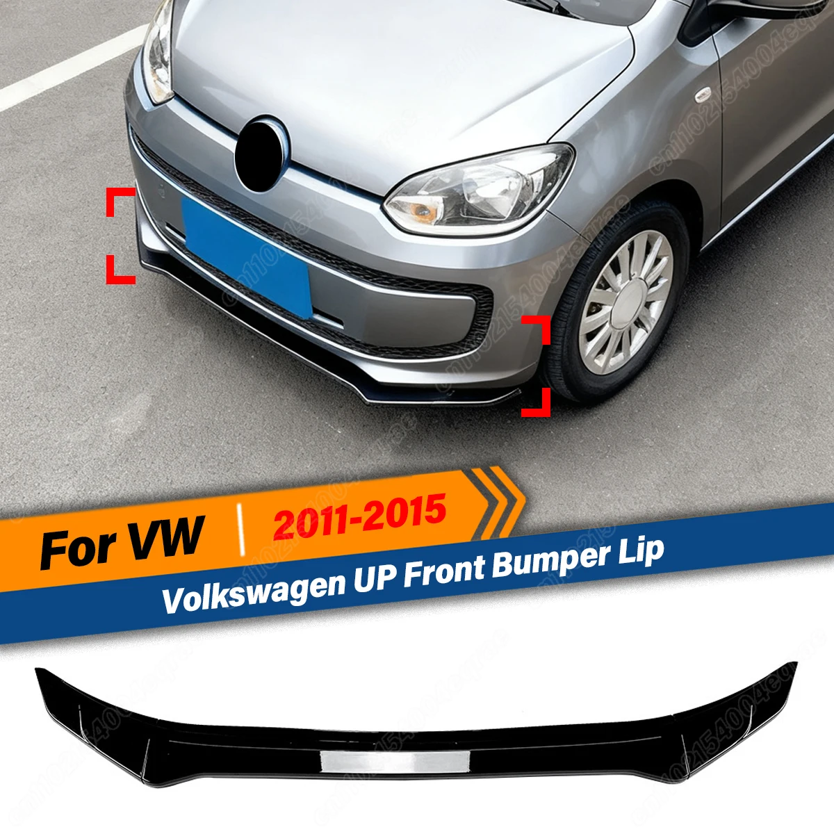 

For Volkswagen UP 2011 2012 2013 2014 2015 Front Bumper Lower Splitter Lip Trim Spoiler Diffuser Guard Body Kits Accessories