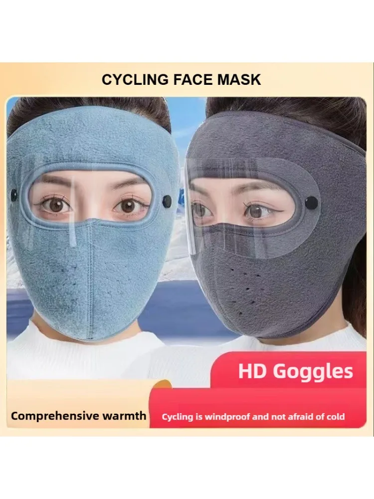 AliExpress 1× Winter Warm Face Mask with Goggles Anti Dust Cycling Bicycle Ski Mask for Men Women Cold Weather Outdoor Activities Windproof