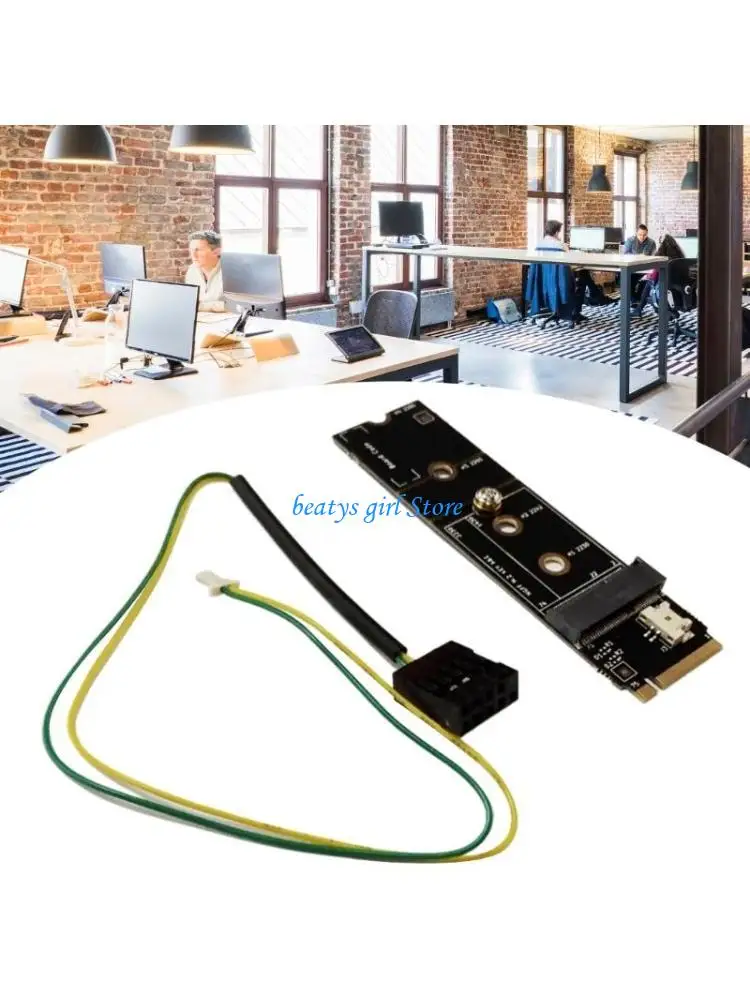 

C7AB NGFF M.2 A+E To M.2 M NVMe PCIE SSD Port Converter Adapter For AX200