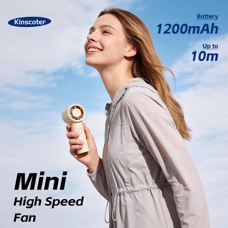 

Новый мини-вентилятор портативный 1200 мАч, бесшумный, высокоскоростной, перезаряжаемый, 3 скорости, карманный вентилятор для путешествий и подарков