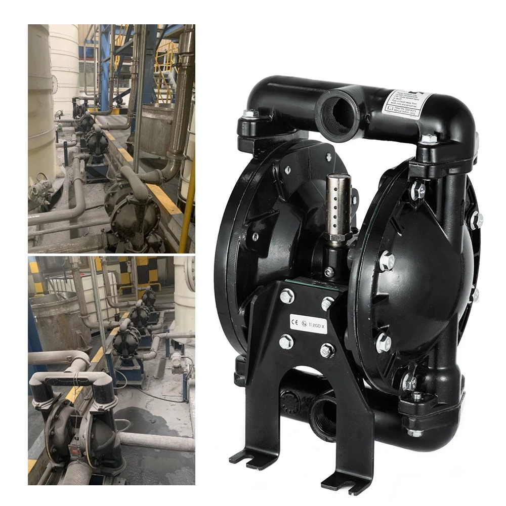 QBY4-25L Air-Operated Double Diaphragm Pump, 1-Inch Inlet/Outlet, 35 GPM Max Flow, Aluminum Body, 150°F Max Temp, High