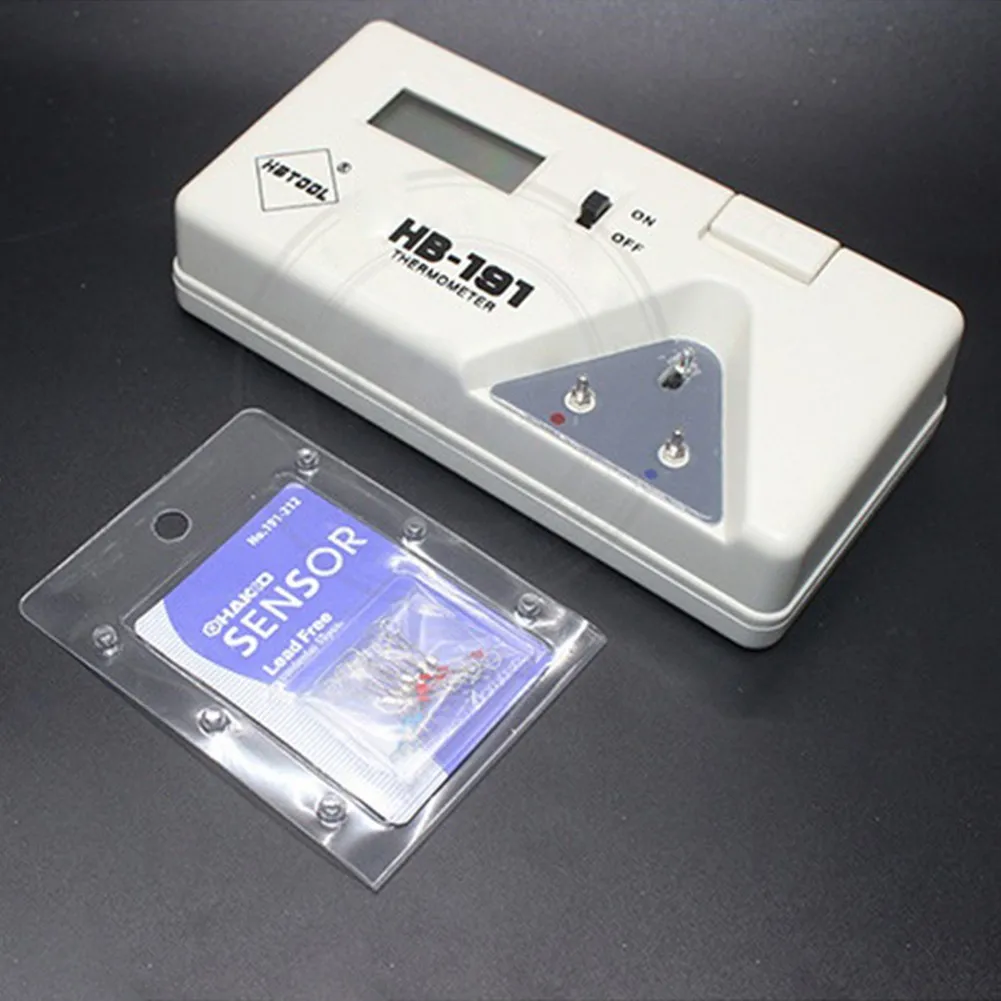 Digital Soldering Iron Tip Thermometer With LCD Display, 0-600°C Range, K-Type Sensor For Temperature Testing, Includes 10pcs Di