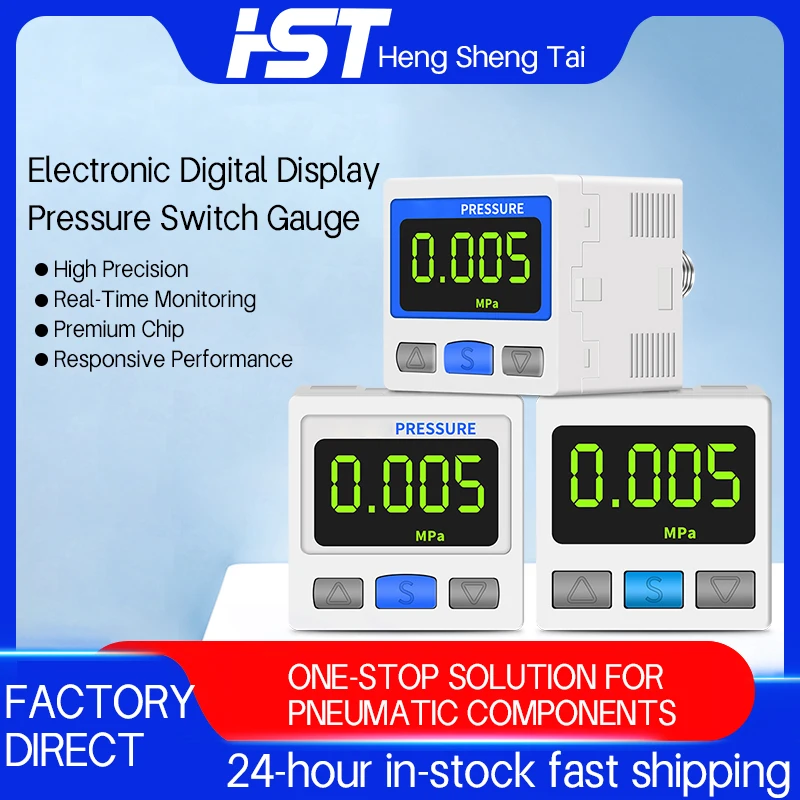 

Pneumatic Digital Pressure Gauge Switch ZSE30A-01-N/ISE30A-N/DPS Automatic Control Vacuum Negative Pressure