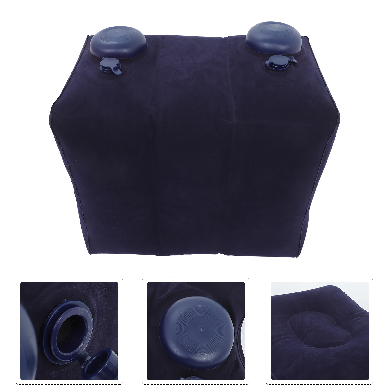 Bantal Kaki Tiup untuk Perjalanan Pesawat, Bantal Kaki yang Dapat Disesuaikan dan Nyaman untuk Pesawat, Kantor, Mobil, Bantal Kaki Portabel untuk Perjalanan