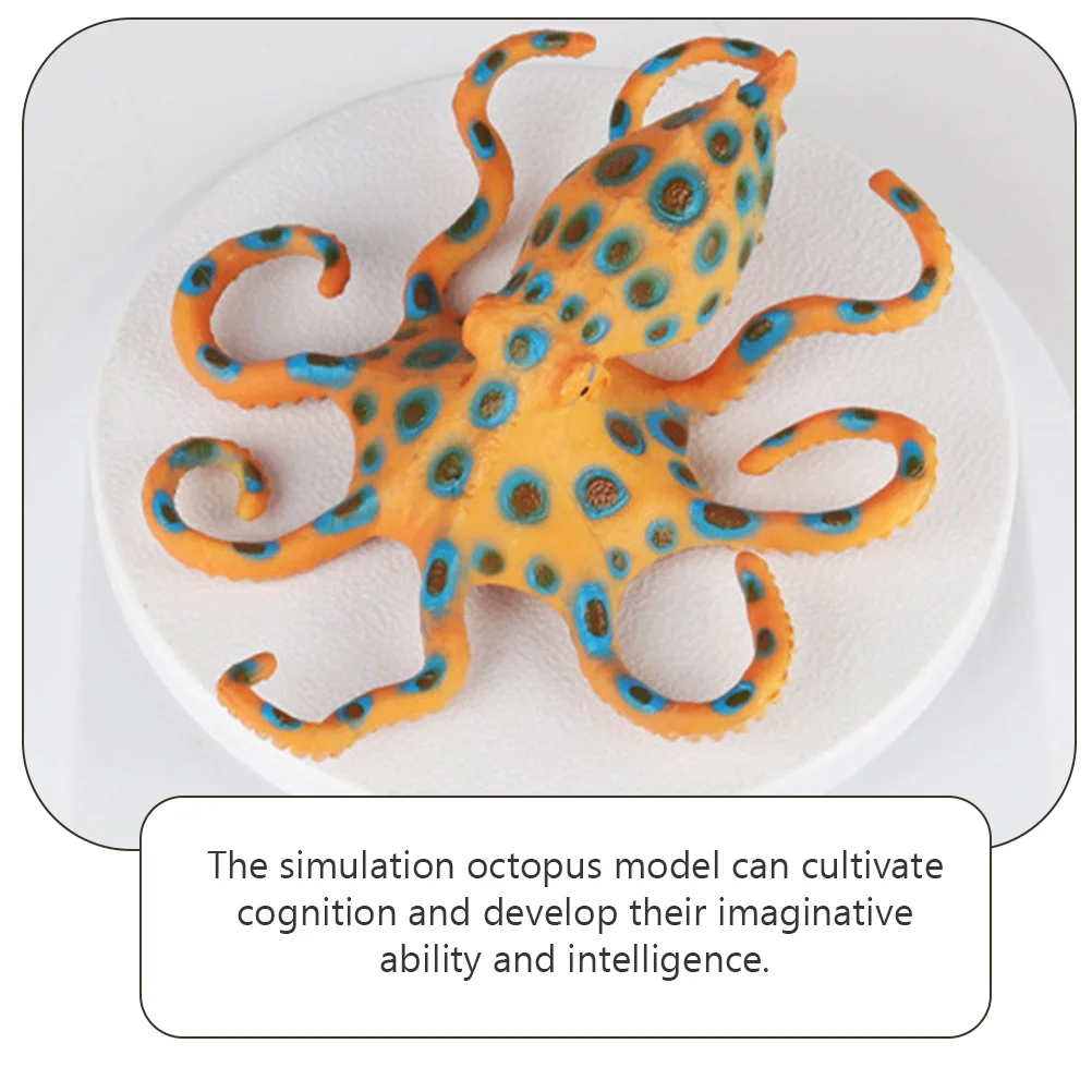 Marine Animal Model Lifelike Simulation Toy Octopus Small Decoration Ocean Artificial Figurines