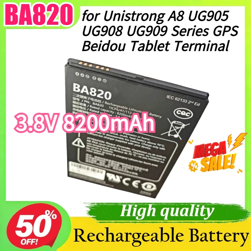 

BA820 7800S for Unistrong A8 UG905 UG908 UG909 Series GPS Beidou Tablet Terminal Replacement Battery